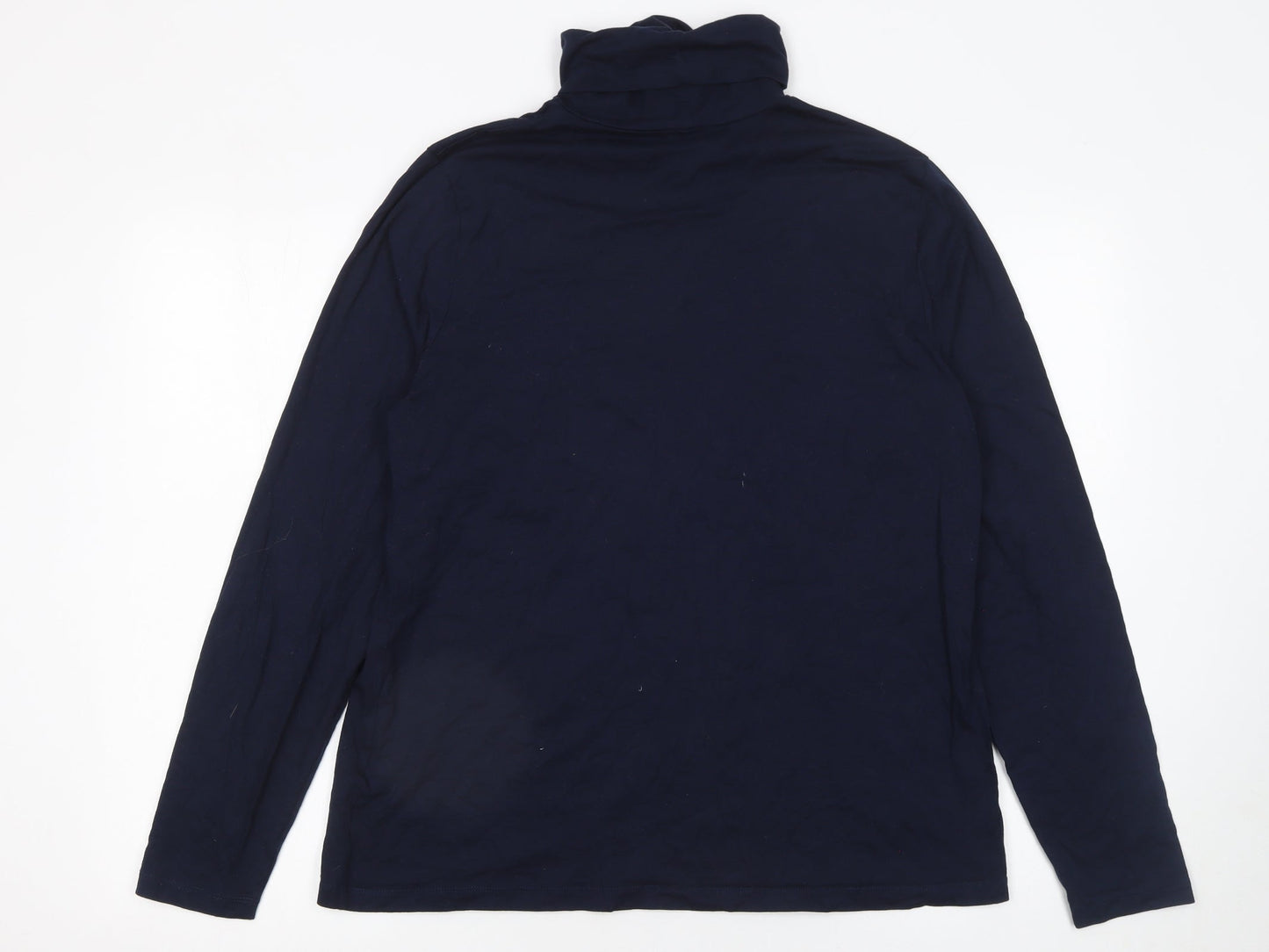 Womens UK Size XL Lands' End Blue Basic T-Shirt