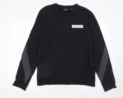 Mens UK Size M Calvin Klein Black Pullover Sweatshirt