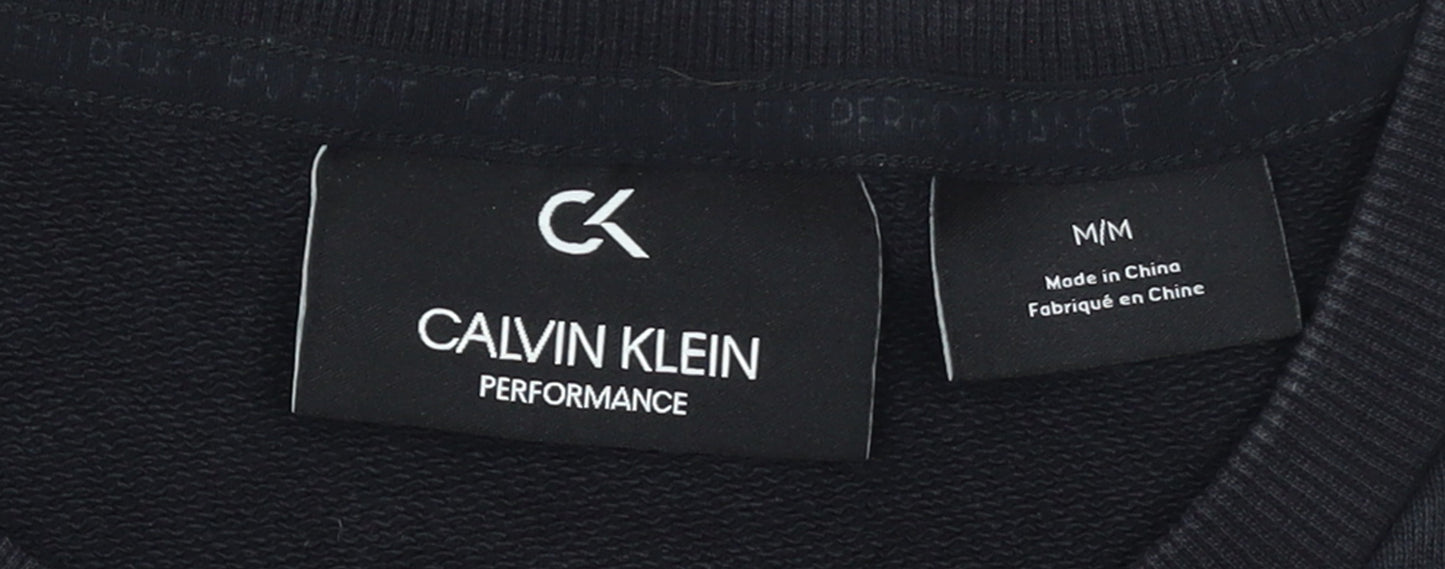 Mens UK Size M Calvin Klein Black Pullover Sweatshirt