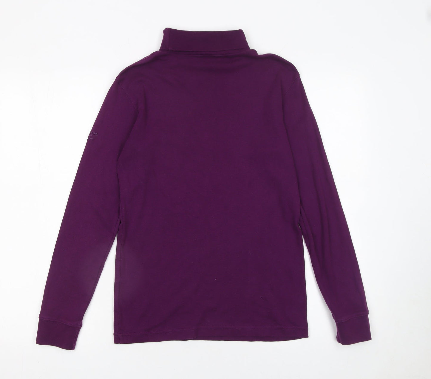 Womens UK Size S Cotton Traders Purple Basic T-Shirt