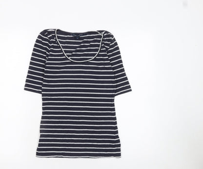 Womens UK Size S French Connection Blue Basic T-Shirt