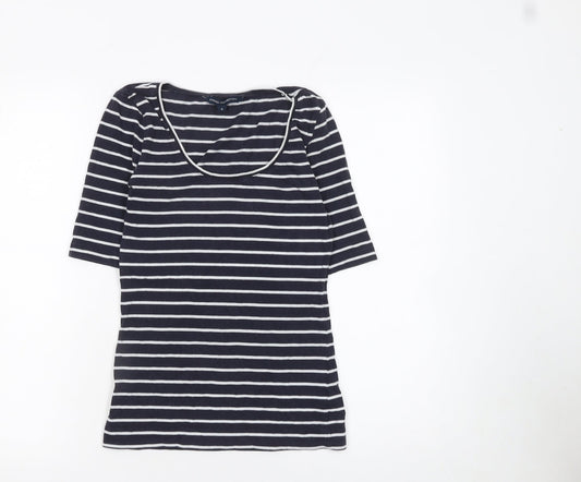 Womens UK Size S French Connection Blue Basic T-Shirt