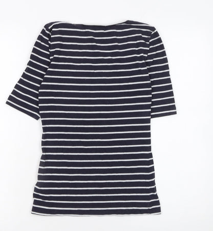 Womens UK Size S French Connection Blue Basic T-Shirt