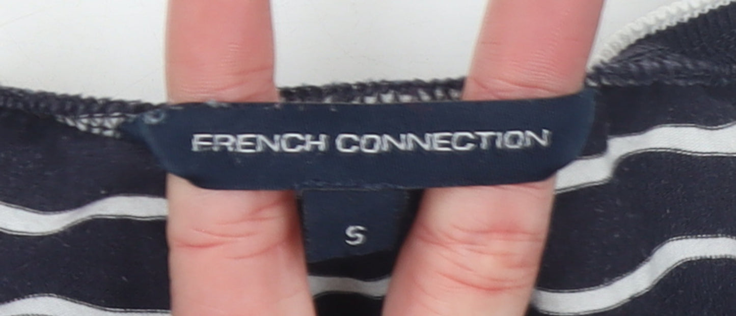 Womens UK Size S French Connection Blue Basic T-Shirt