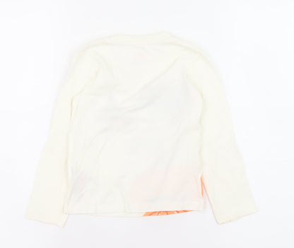Primark Girls Ivory Halloween Ghost Long Sleeve Cotton T-Shirt 2-3 Years