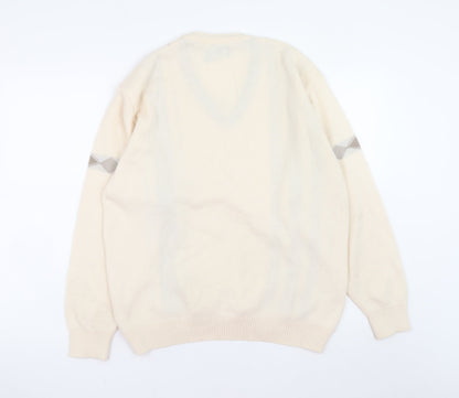 Mens UK Size M Pierre Sangan Beige Pullover Jumper