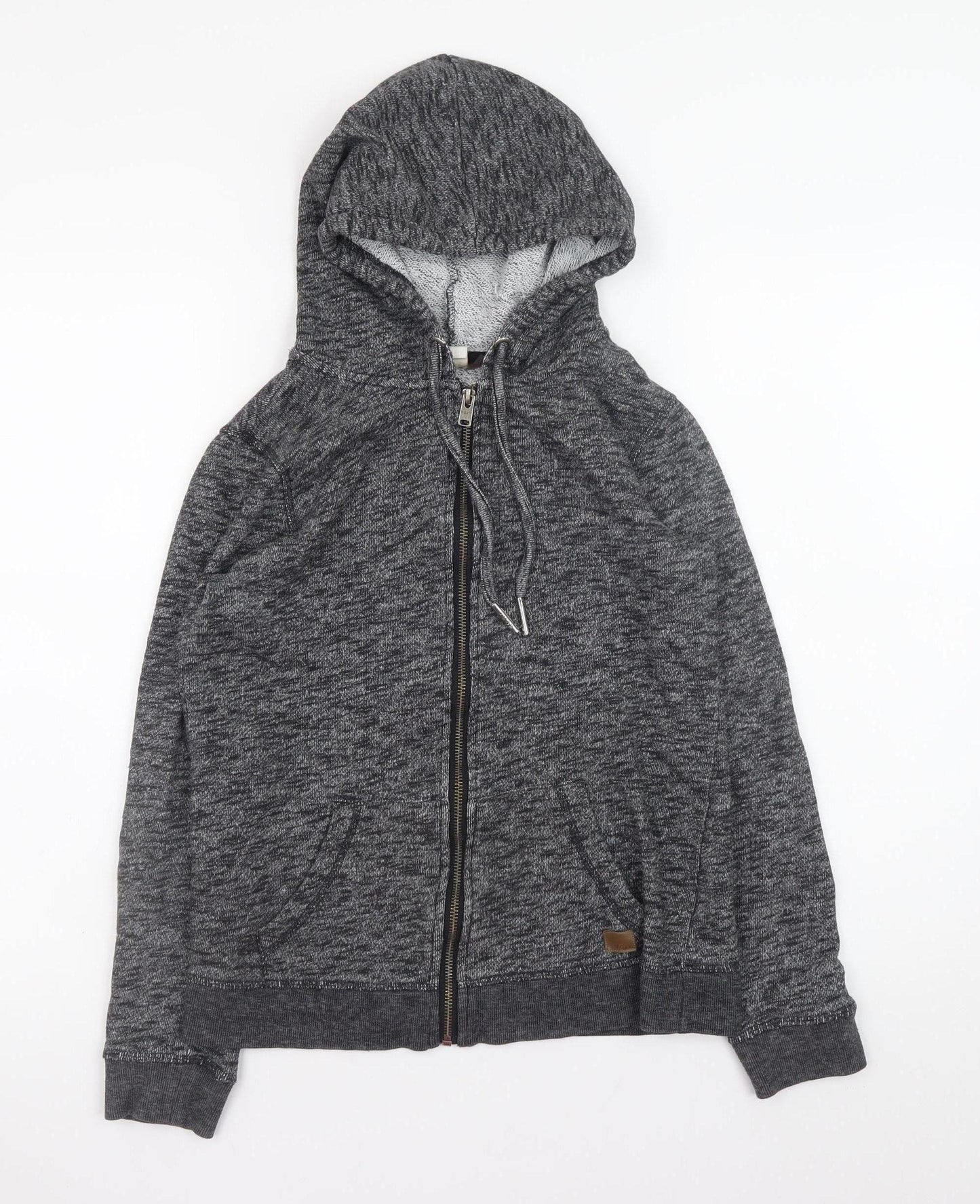Womens UK Size S ROXY Grey Full Zip Hoodie