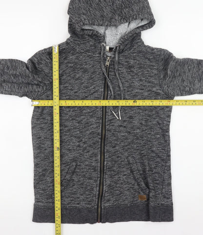 Womens UK Size S ROXY Grey Full Zip Hoodie