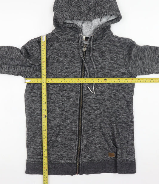 Womens UK Size S ROXY Grey Full Zip Hoodie