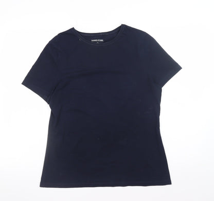 Womens UK Size 14 Dunnes Stores Blue Basic T-Shirt