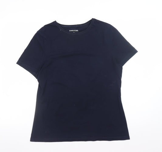 Womens UK Size 14 Dunnes Stores Blue Basic T-Shirt