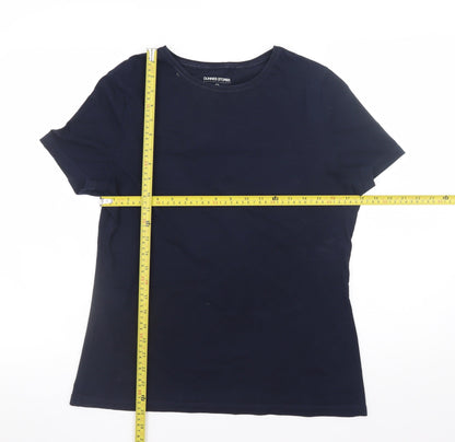 Womens UK Size 14 Dunnes Stores Blue Basic T-Shirt