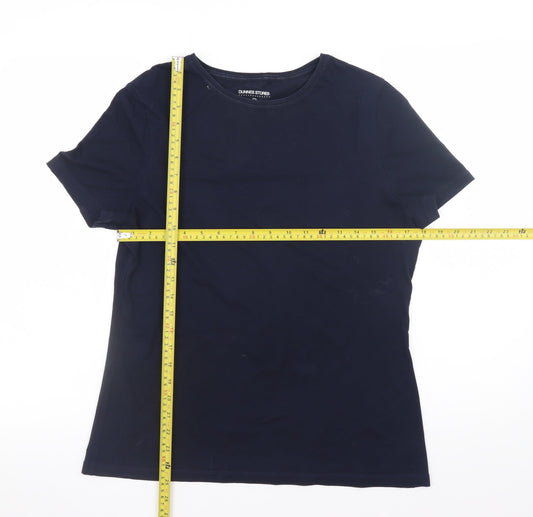 Womens UK Size 14 Dunnes Stores Blue Basic T-Shirt
