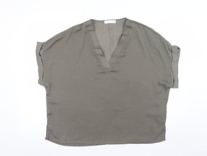 Womens UK Size L Primark Brown Basic Blouse