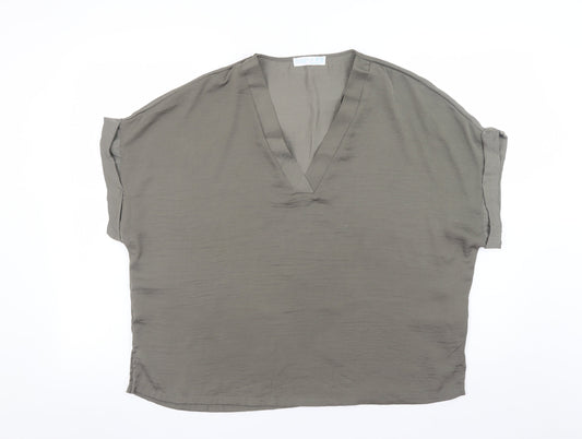 Womens UK Size L Primark Brown Basic Blouse