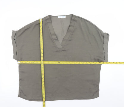 Womens UK Size L Primark Brown Basic Blouse