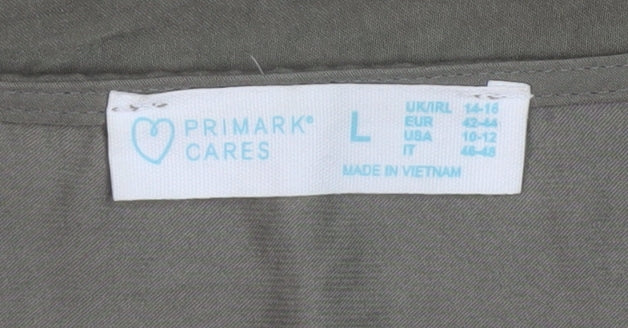 Womens UK Size L Primark Brown Basic Blouse