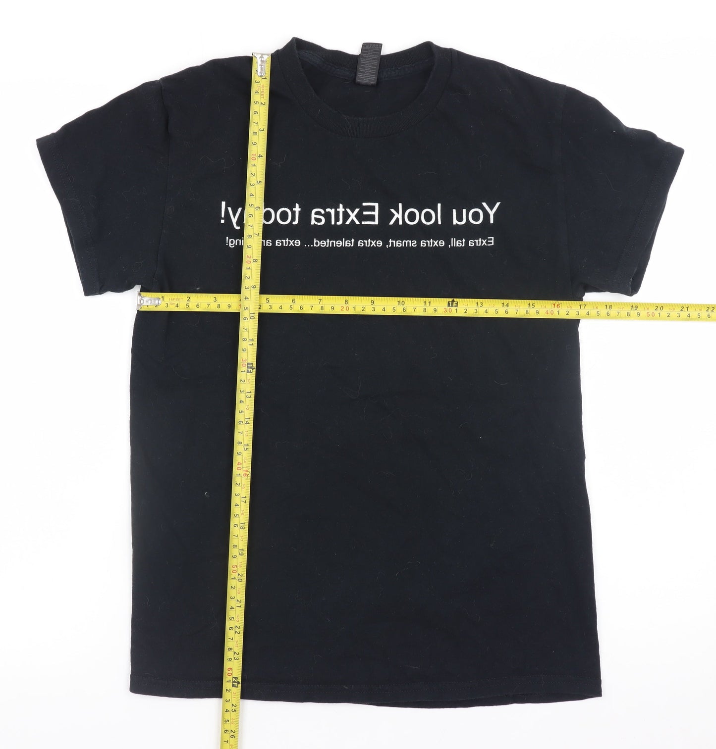 Womens UK Size S Gildan Black Basic T-Shirt