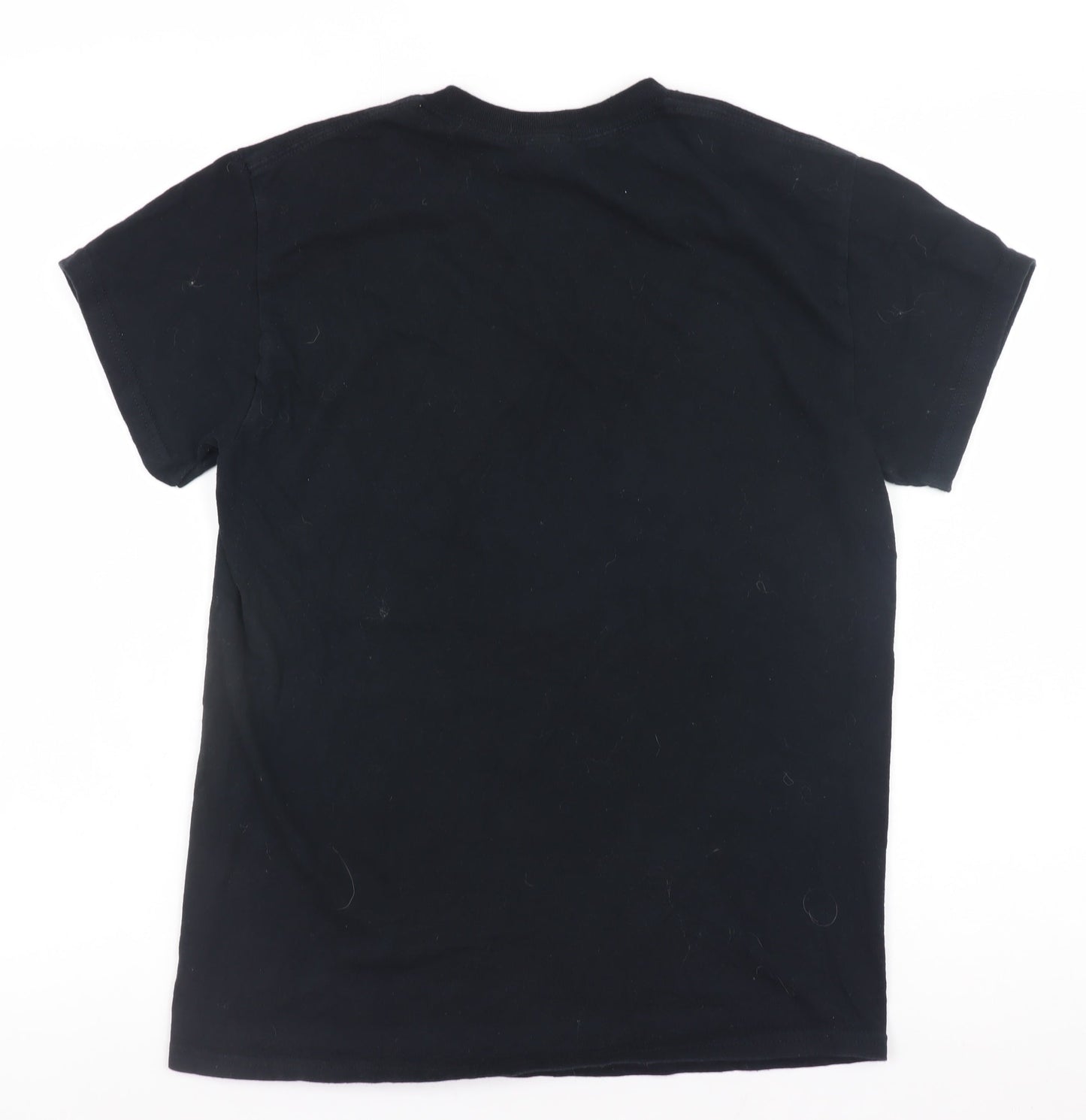 Womens UK Size S Gildan Black Basic T-Shirt
