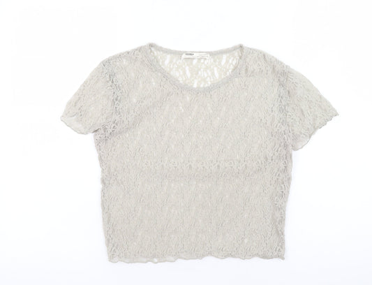 Womens UK Size L Pull & Bear Beige Camisole Blouse