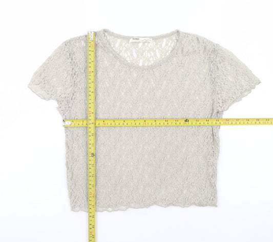 Womens UK Size L Pull & Bear Beige Camisole Blouse
