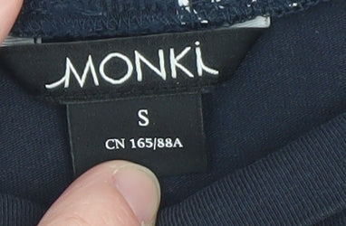 Womens UK Size S Monki Blue Basic T-Shirt