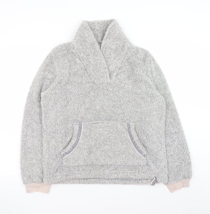 Love to Lounge Women’s Grey Fleece Cowl Neck Lounge Top Size M