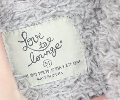 Love to Lounge Women’s Grey Fleece Cowl Neck Lounge Top Size M