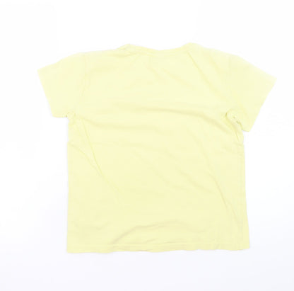 Teens UK Size 12 YFK Yellow Basic T-Shirt