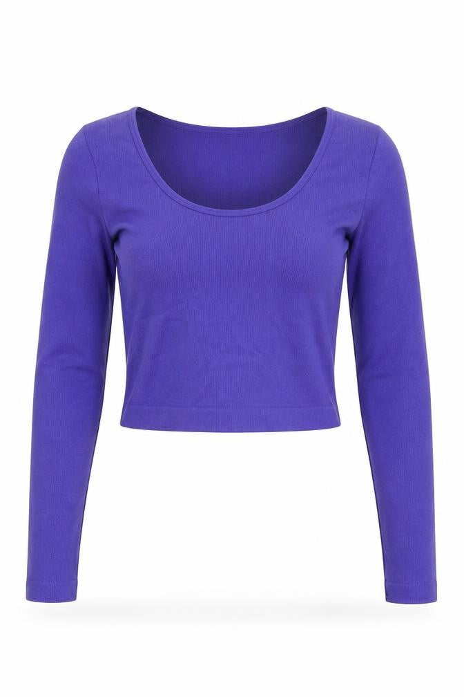 Womens UK Size XS Primark Purple Cropped T-Shirt
