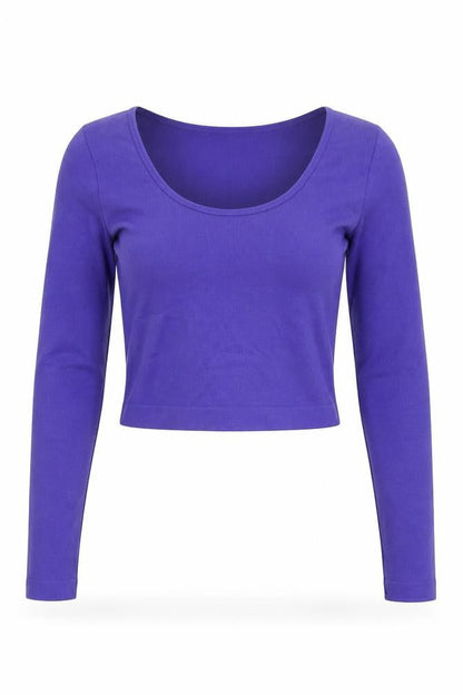 Womens UK Size XS Primark Purple Cropped T-Shirt