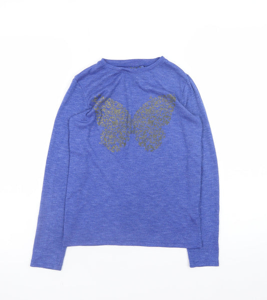 Girls UK Size 11-12 Years YD Blue Basic T-Shirt