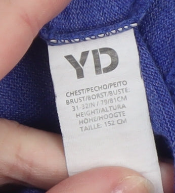Girls UK Size 11-12 Years YD Blue Basic T-Shirt