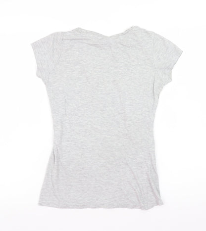 Girls UK Size S What’s Today? Grey Basic T-Shirt