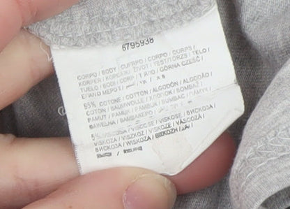 Girls UK Size S What’s Today? Grey Basic T-Shirt