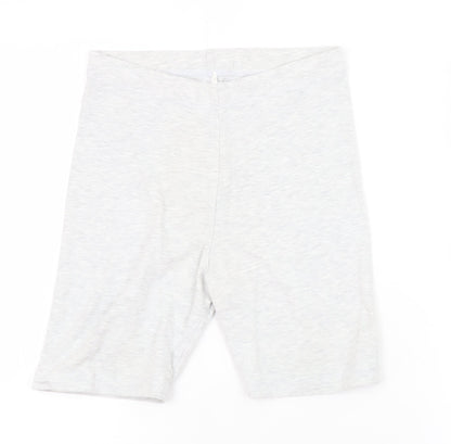 Primark Girls Grey Capri Leggings 11-12 Years Stretch Jersey Cotton Blend
