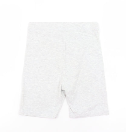 Primark Girls Grey Capri Leggings 11-12 Years Stretch Jersey Cotton Blend