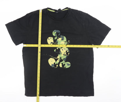 Womens UK Size L Disney Black Basic T-Shirt