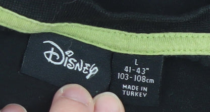 Womens UK Size L Disney Black Basic T-Shirt