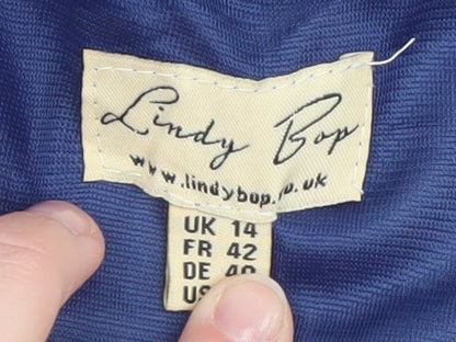 Womens UK Size 14 Lindy Bop Fit & Flare Dress