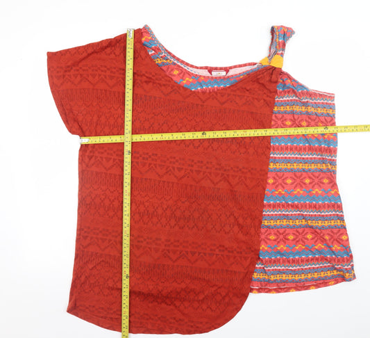 Womens UK Size 26 Joe Browns Red Tunic T-Shirt
