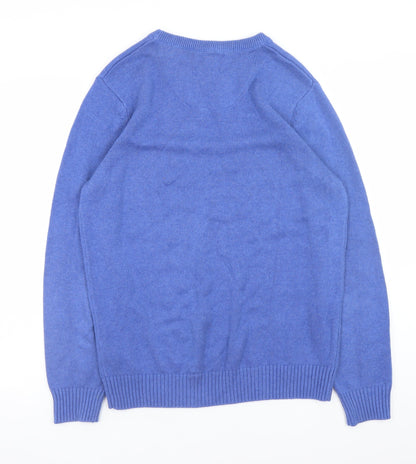 Mens UK Size M Maine New England Blue Pullover Jumper
