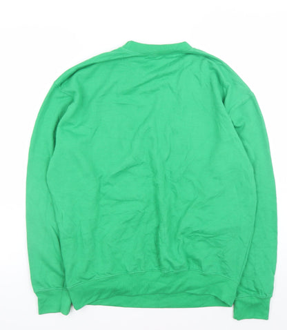 Mens UK Size M Black Matter Green Pullover Sweatshirt