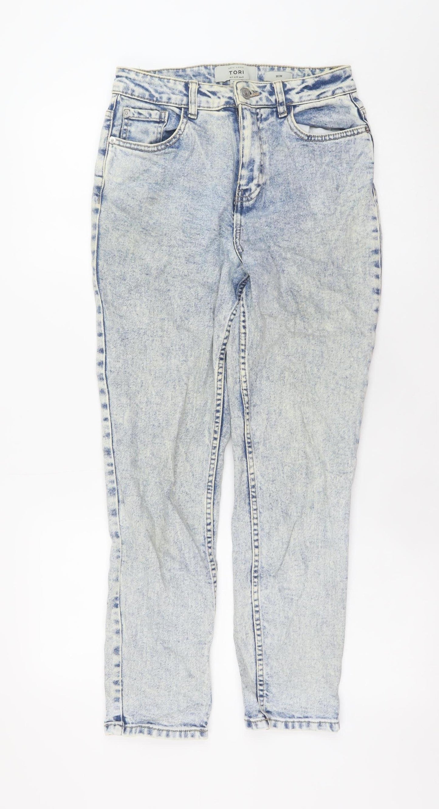 Womens UK Size 8 New Look Regular Fit Mom Blue Jeans