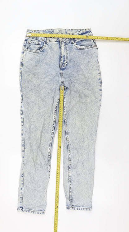 Womens UK Size 8 New Look Regular Fit Mom Blue Jeans