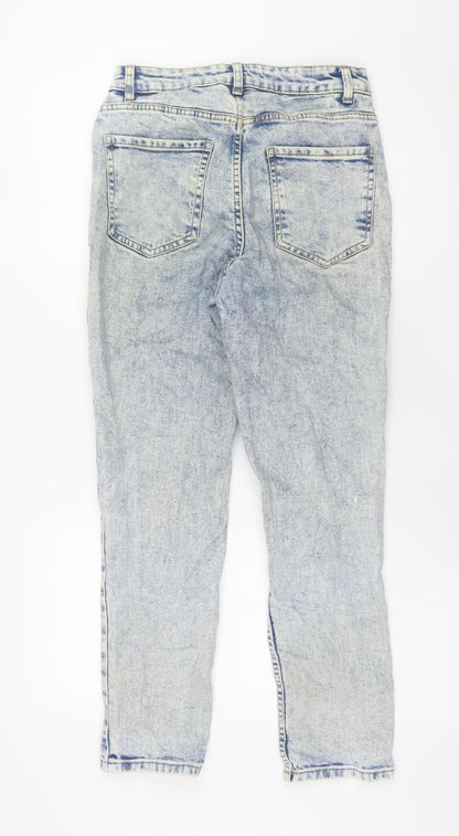 Womens UK Size 8 New Look Regular Fit Mom Blue Jeans