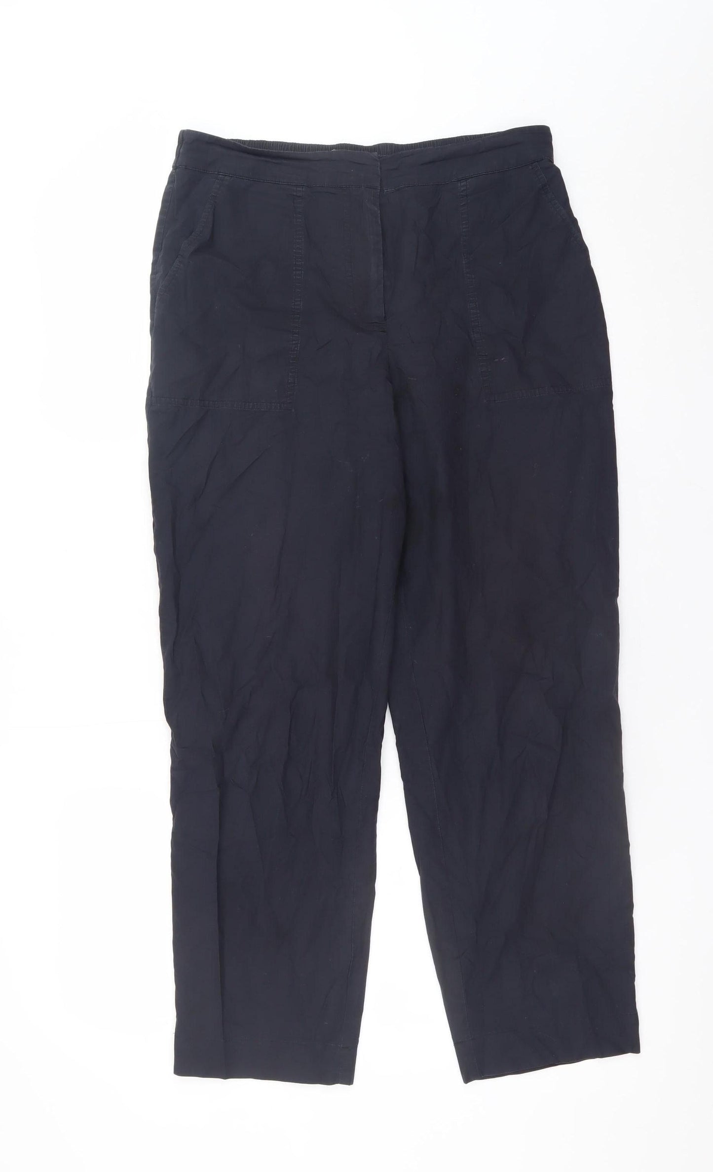 Womens UK Size 10 Carolyn Donnelly The Edit Regular Fit CasualTravel Black Trous