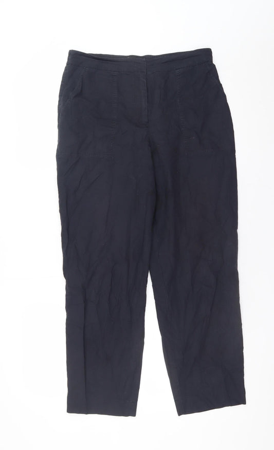 Womens UK Size 10 Carolyn Donnelly The Edit Regular Fit CasualTravel Black Trous