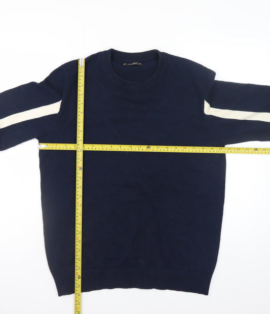 Mens UK Size M Dunnes Blue Pullover Jumper