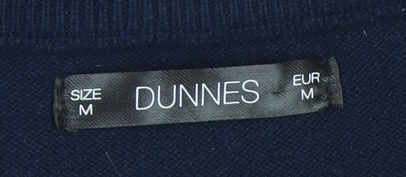 Mens UK Size M Dunnes Blue Pullover Jumper